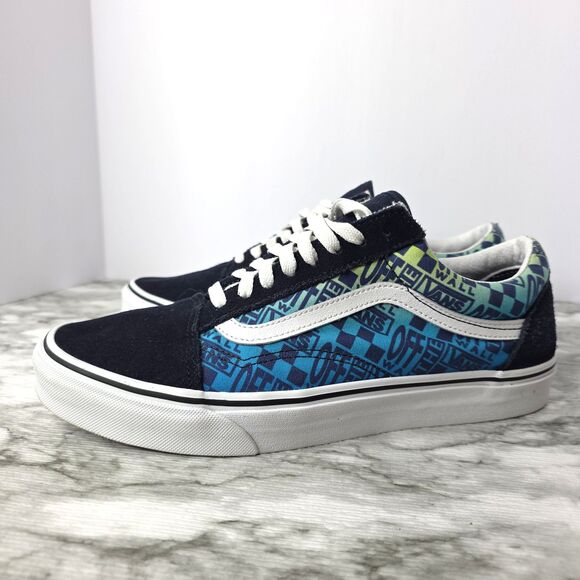 Vans Old Skool Classic Skate Shoes Unisex M 10.5 W 12 Navy Canvas Suede 721356 - Picture 2 of 12